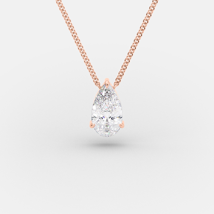 1 Carat Pear Shape Diamond Pendant | Nature Sparkle