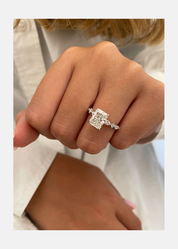 Popular Shape and a Huge Sparkle: 2 Carat Emerald Cut Diamond Ring