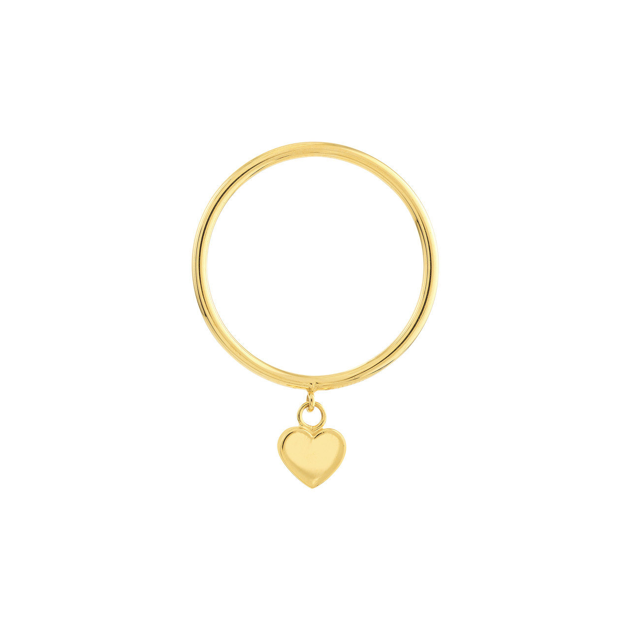 Dangle Heart Wire Ring - 1