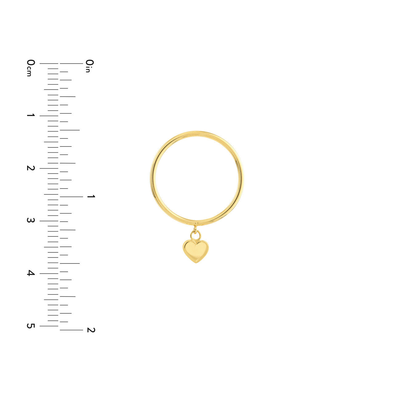 Dangle Heart Wire Ring - 2